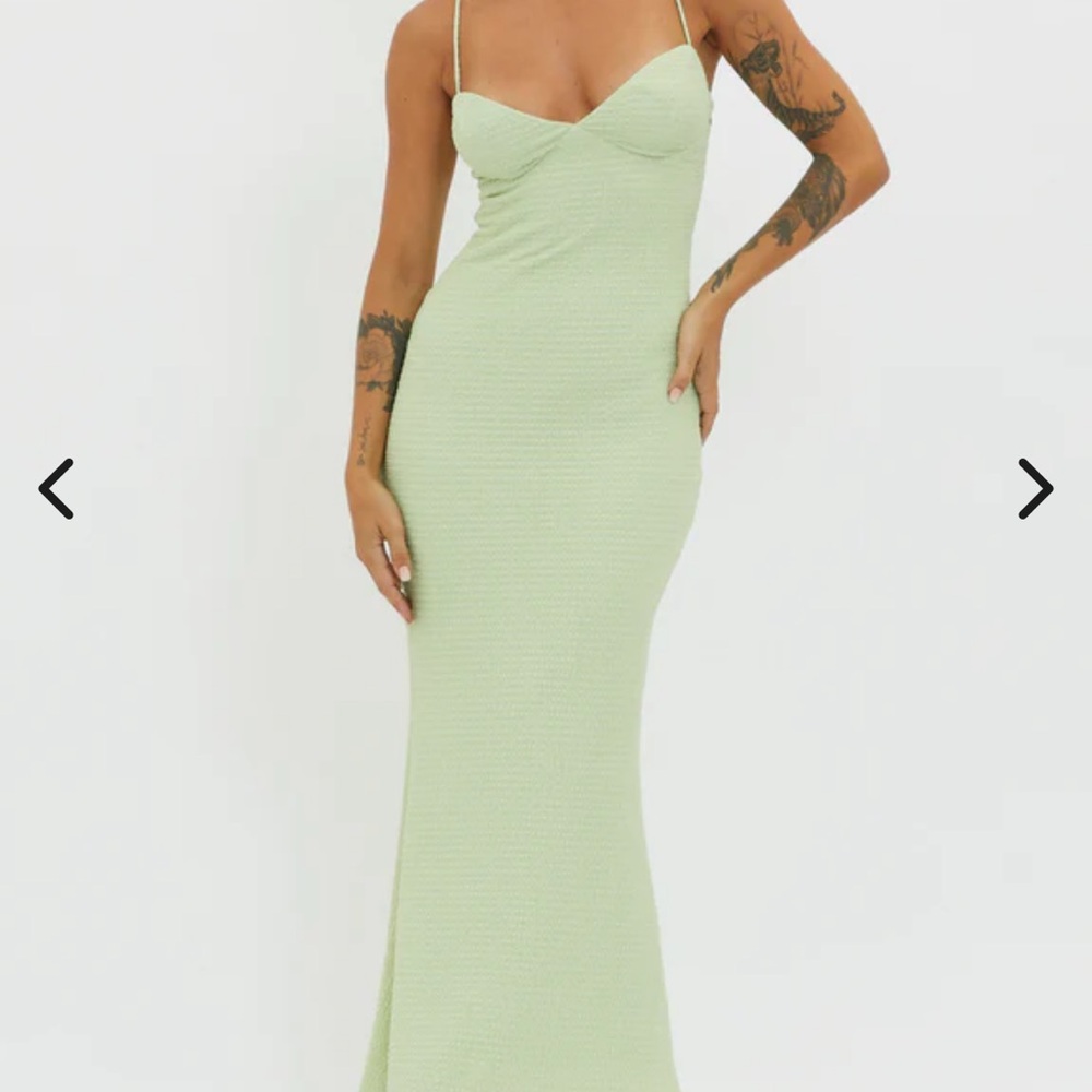 Selfie Leslie Lennox Elastic Back Bodycon dress Sage